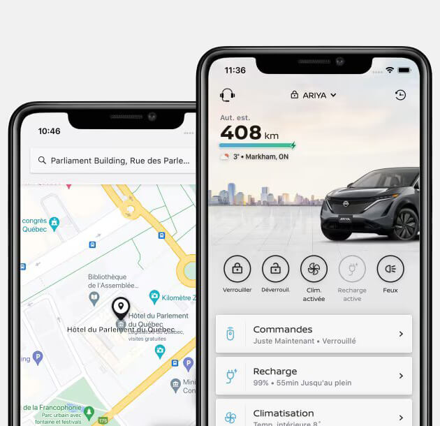 Iphone mockups mynissan app features d fr